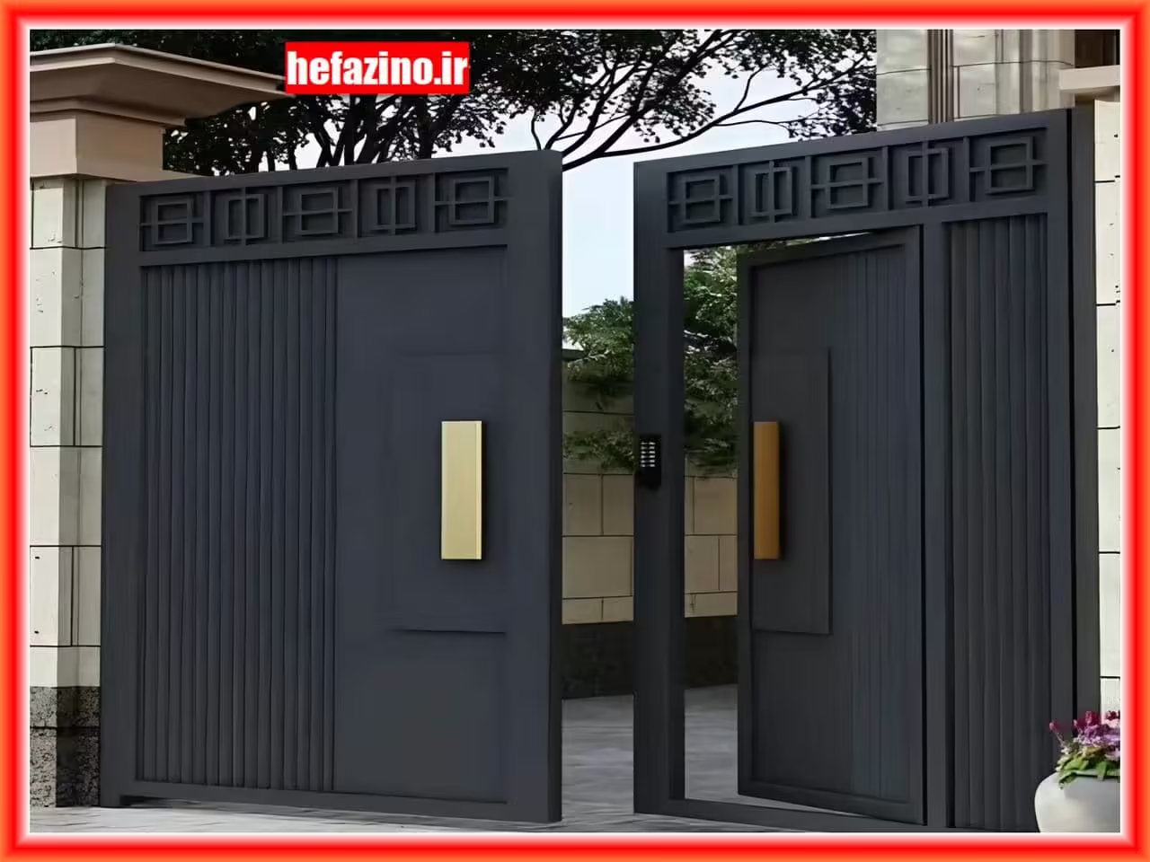 مدل های متنوع درب حیاط طرح دار و سبک وزن