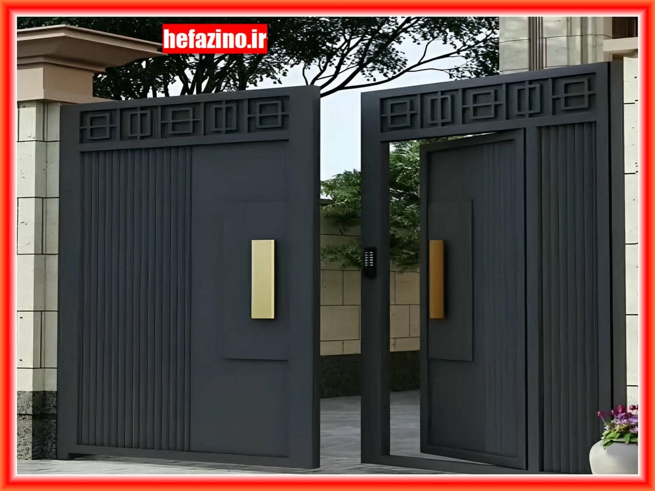 مدل های متنوع درب حیاط طرح دار و سبک وزن