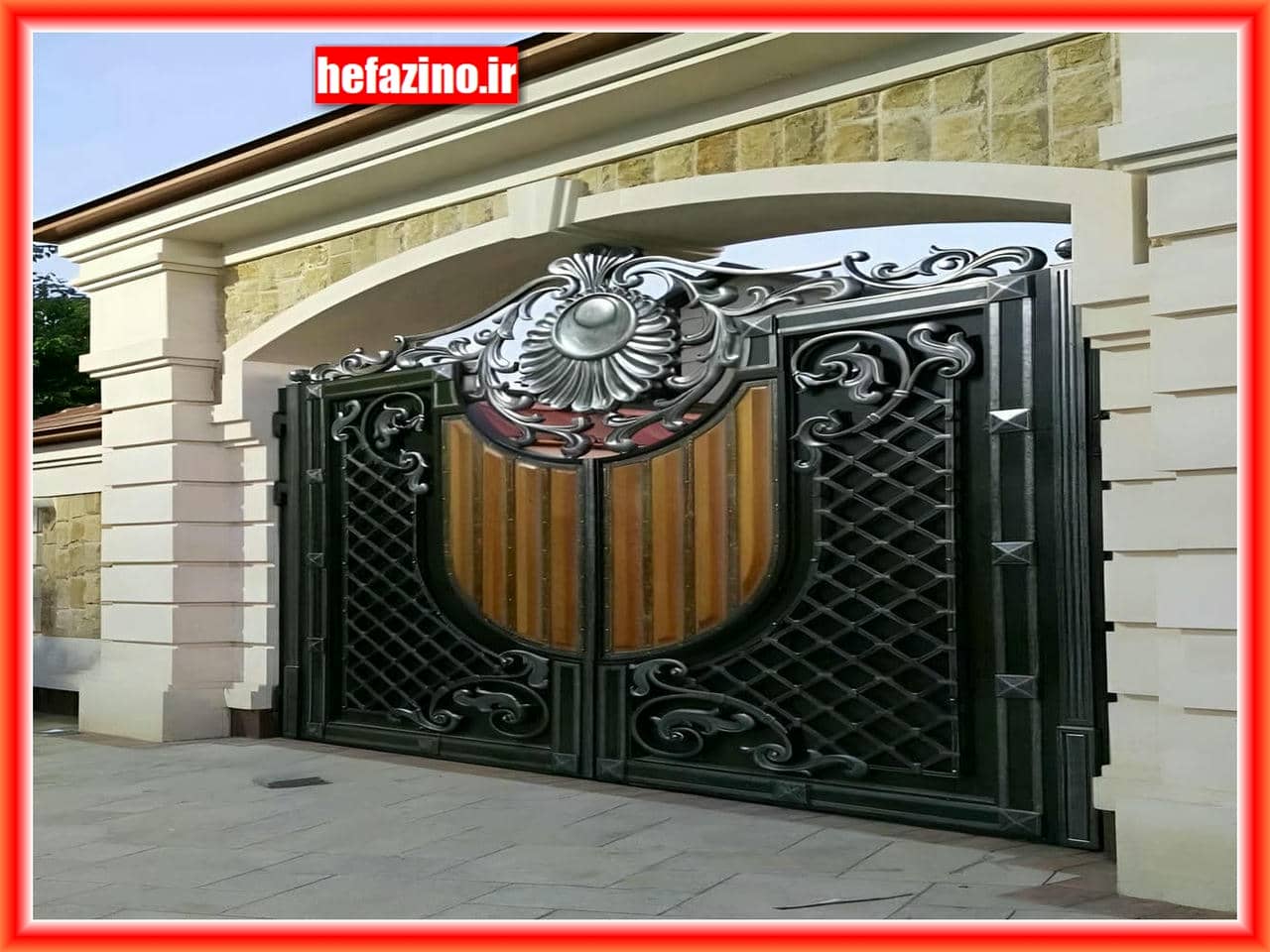 درب حیاط ویلایی فرفورژه