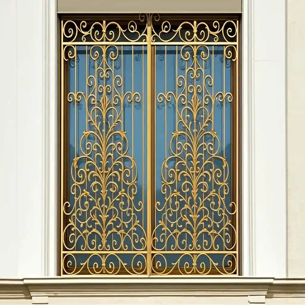 حفاظ پنجره کلاسیک طلایی
