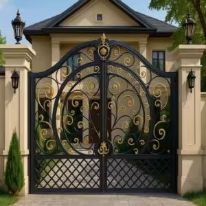 درب مدل دایره مصور فرفورژه لوکس