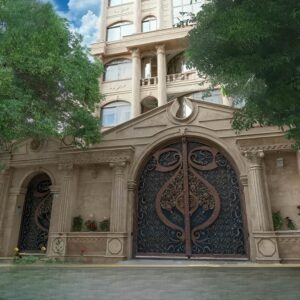 درب مدل دسته گل فرفورژه لوکس