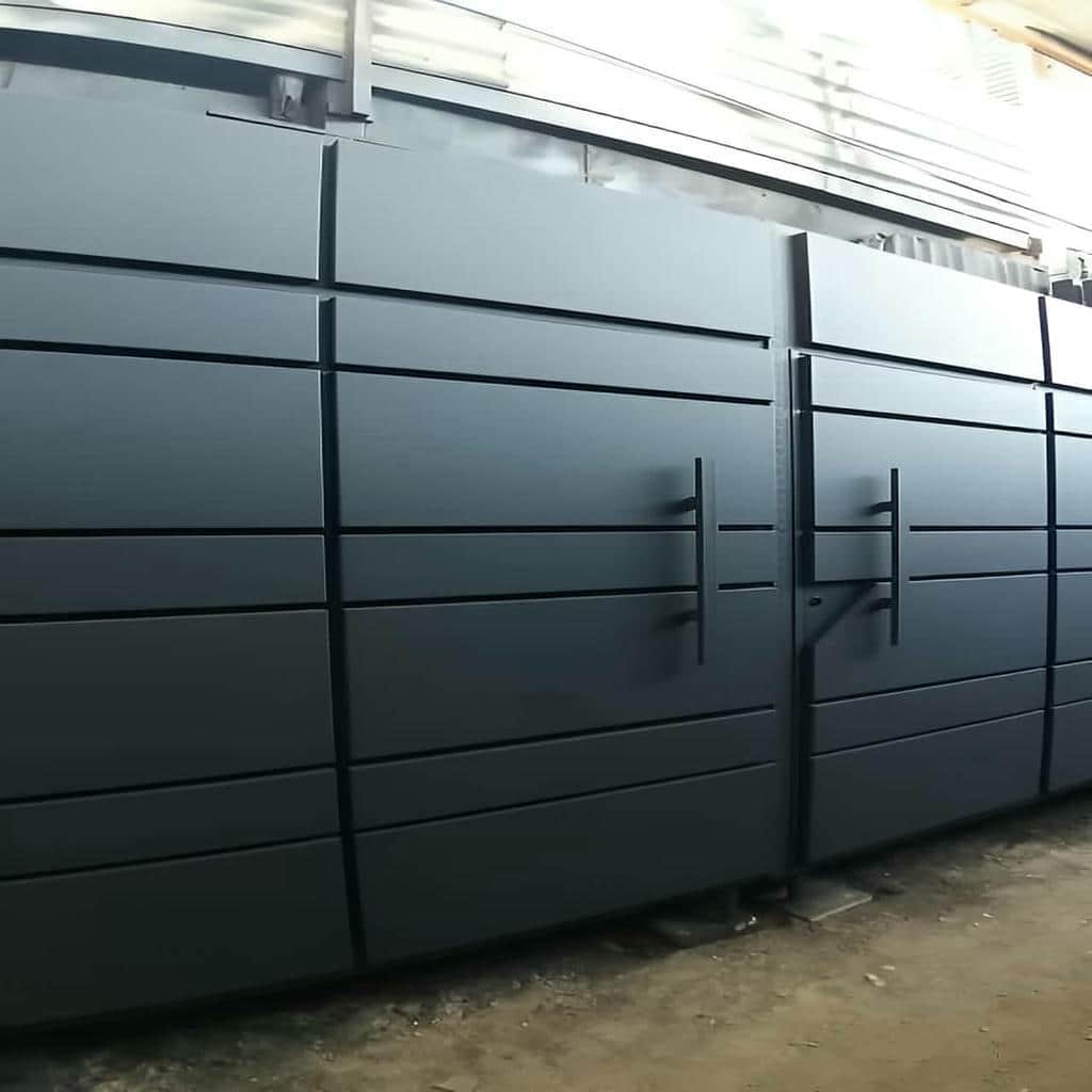 درب مدرن کیت کت افقی فلزی ویلایی