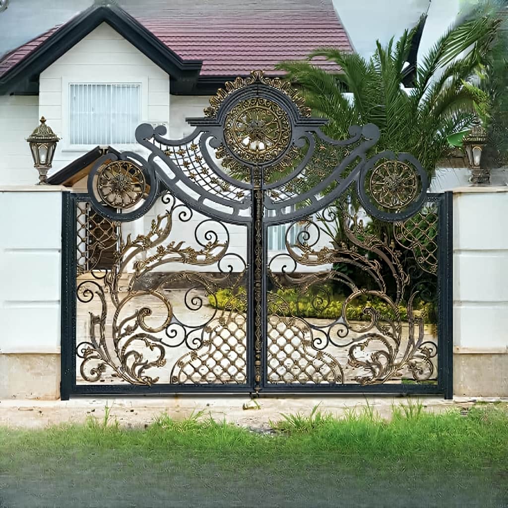 درب ارتفاع کوتاه ویلایی فرفورژه مدرن