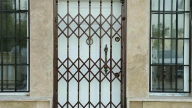 درب آکاردئونی حفاظ متحرک در اشتهارد