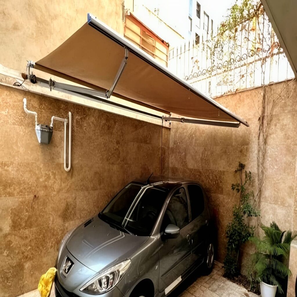 خرید سایبان برقی بازویی مدل کلاسیک در بندر انزلی