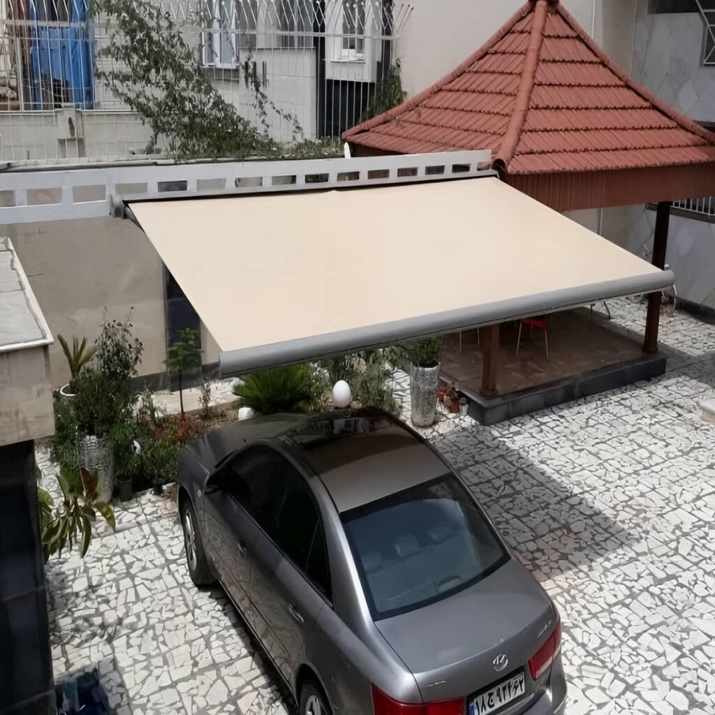 نصب سایبان برقی بازویی پوشش مقاوم در نظرآباد