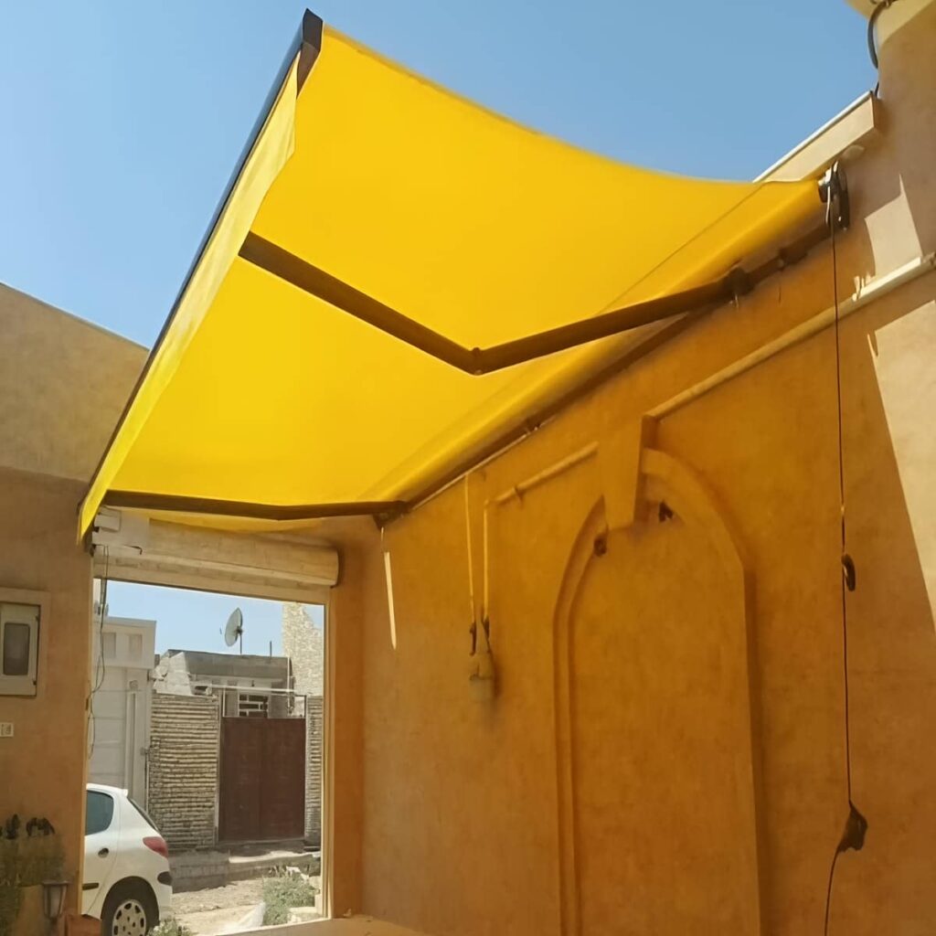 نصب سایبان برقی بازویی پارکینگ استاندارد در بابل