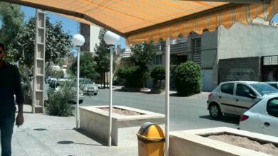 سایبان برقی بازویی در کردان