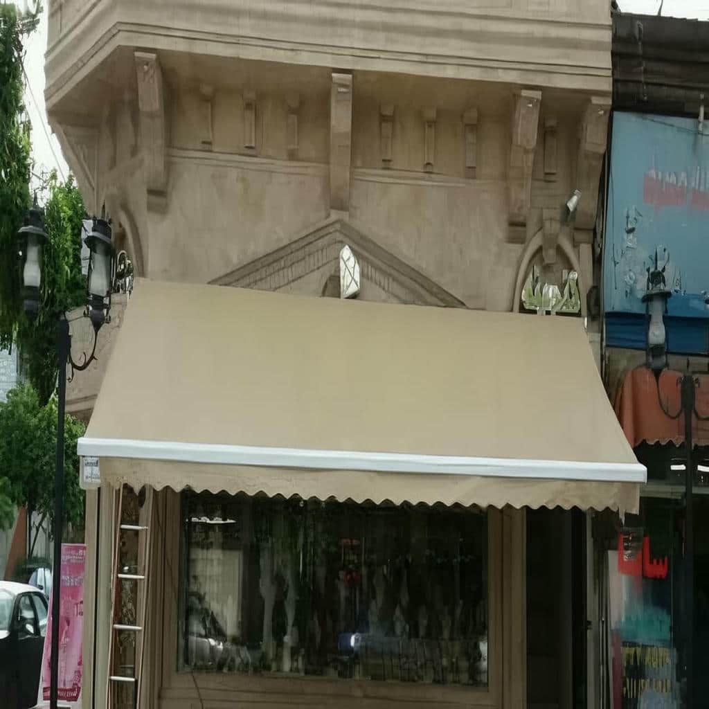 نصب سایبان برقی بازویی پوشش مقاوم در اندیشه