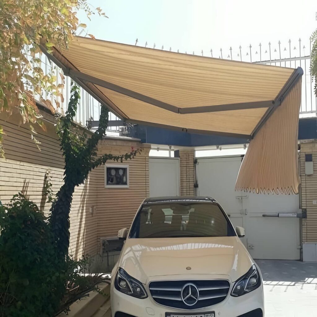 سایبان برقی بازویی در پرند