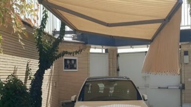 سایبان برقی بازویی در پرند