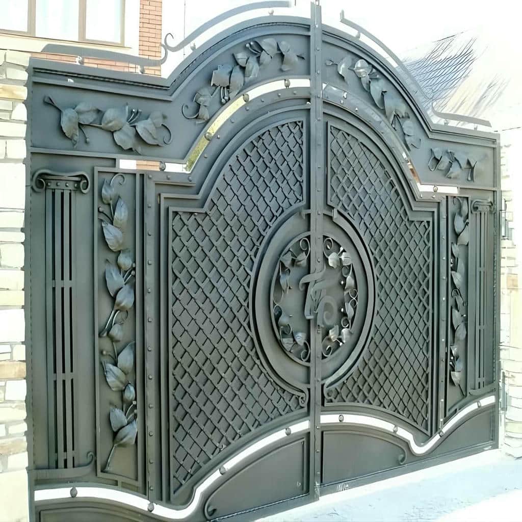 کارخانه درب حیاط فرفورژه ویلایی بازشو روان در فردیس کرج