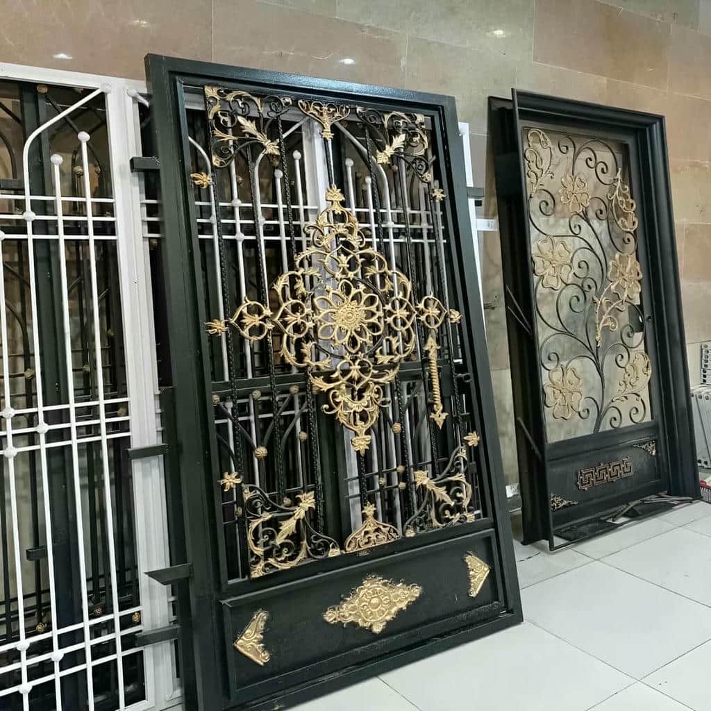 کارخانه درب حیاط فرفورژه ویلایی سنگین در اصفهان