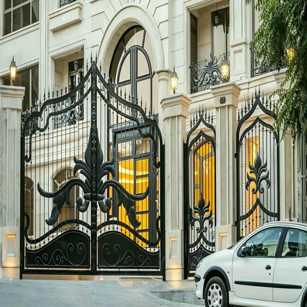 خرید درب حیاط فرفورژه ویلایی اقتصادی در اراک