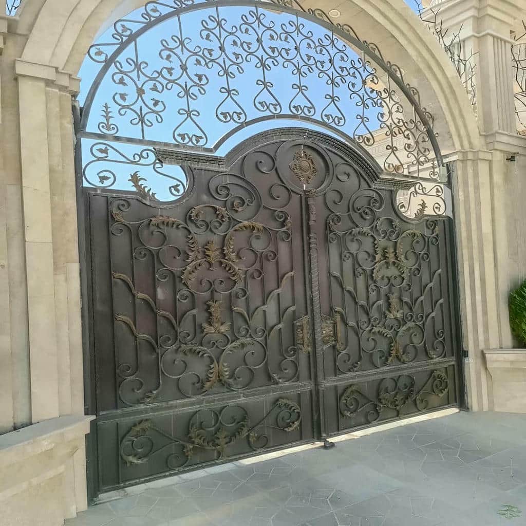 کارخانه درب حیاط فرفورژه ویلایی یراق استاندارد در آبادان