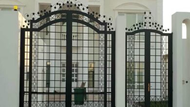 درب حیاط فرفورژه ویلایی در فردیس کرج