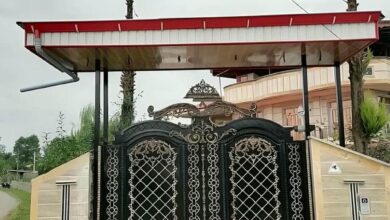 درب حیاط فرفورژه ویلایی در نظرآباد