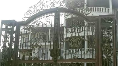 درب حیاط فرفورژه ویلایی در محمودآباد