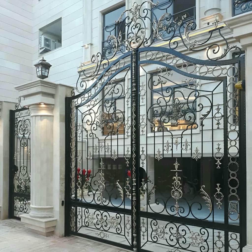 کارخانه درب حیاط فرفورژه ویلایی ضدزنگ در آبسرد
