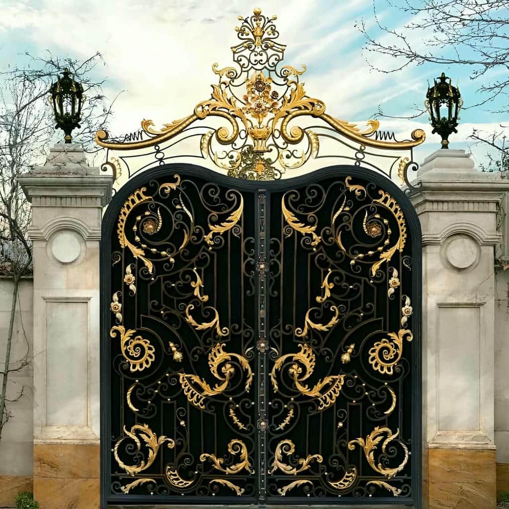 خرید درب حیاط فرفورژه ویلایی کلاسیک در بوشهر