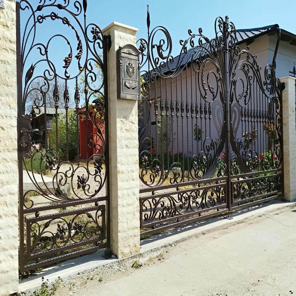 کارخانه درب حیاط فرفورژه ویلایی یراق استاندارد در نوشهر