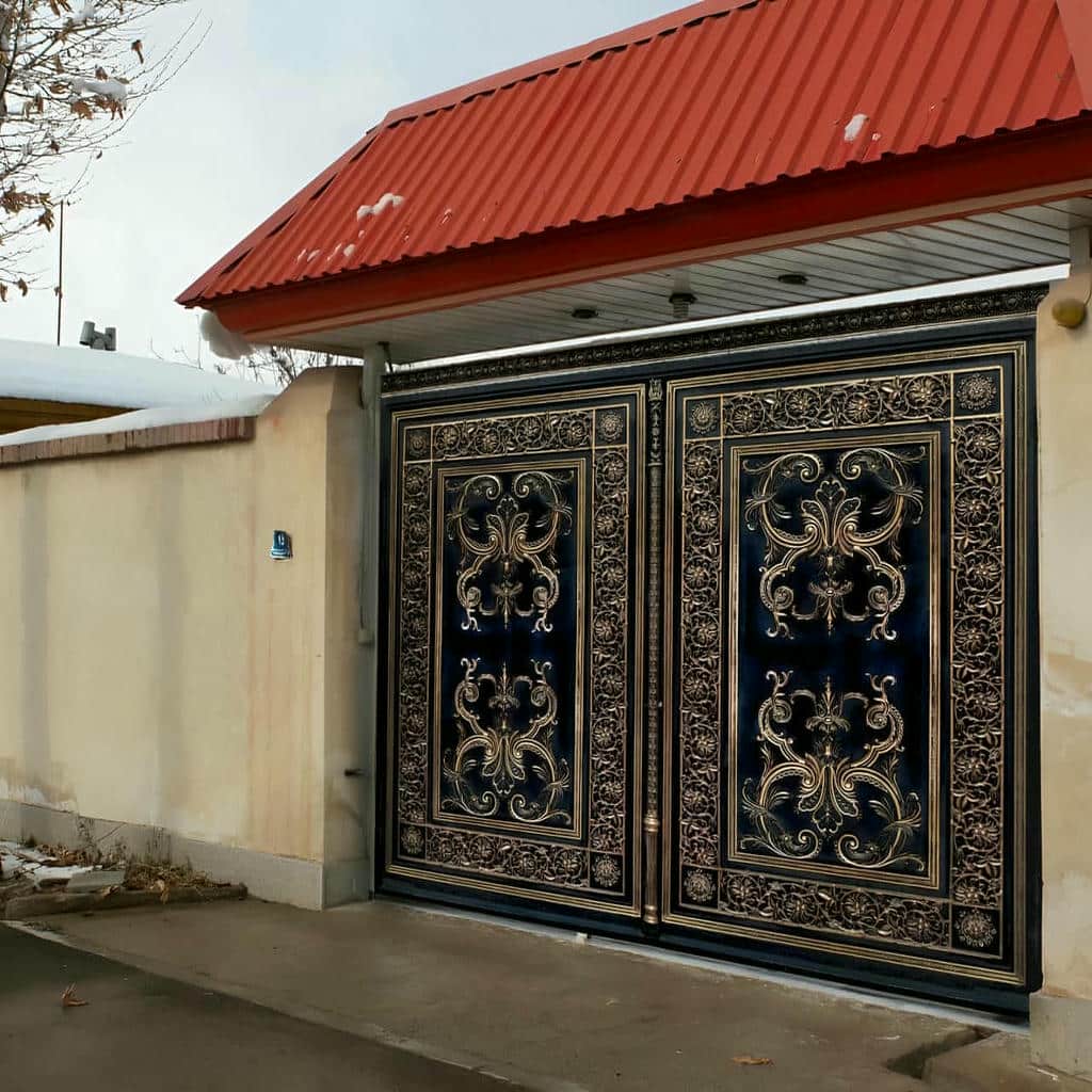 کارخانه درب حیاط فرفورژه پارکینگ در استان گیلان