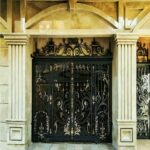درب حیاط فرفورژه ویلایی در گنبدکاووس