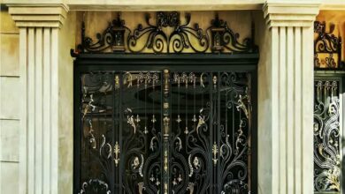 درب حیاط فرفورژه ویلایی در گنبدکاووس