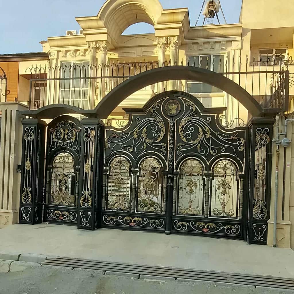 کارخانه درب حیاط فرفورژه ویلایی استاندارد در فشم