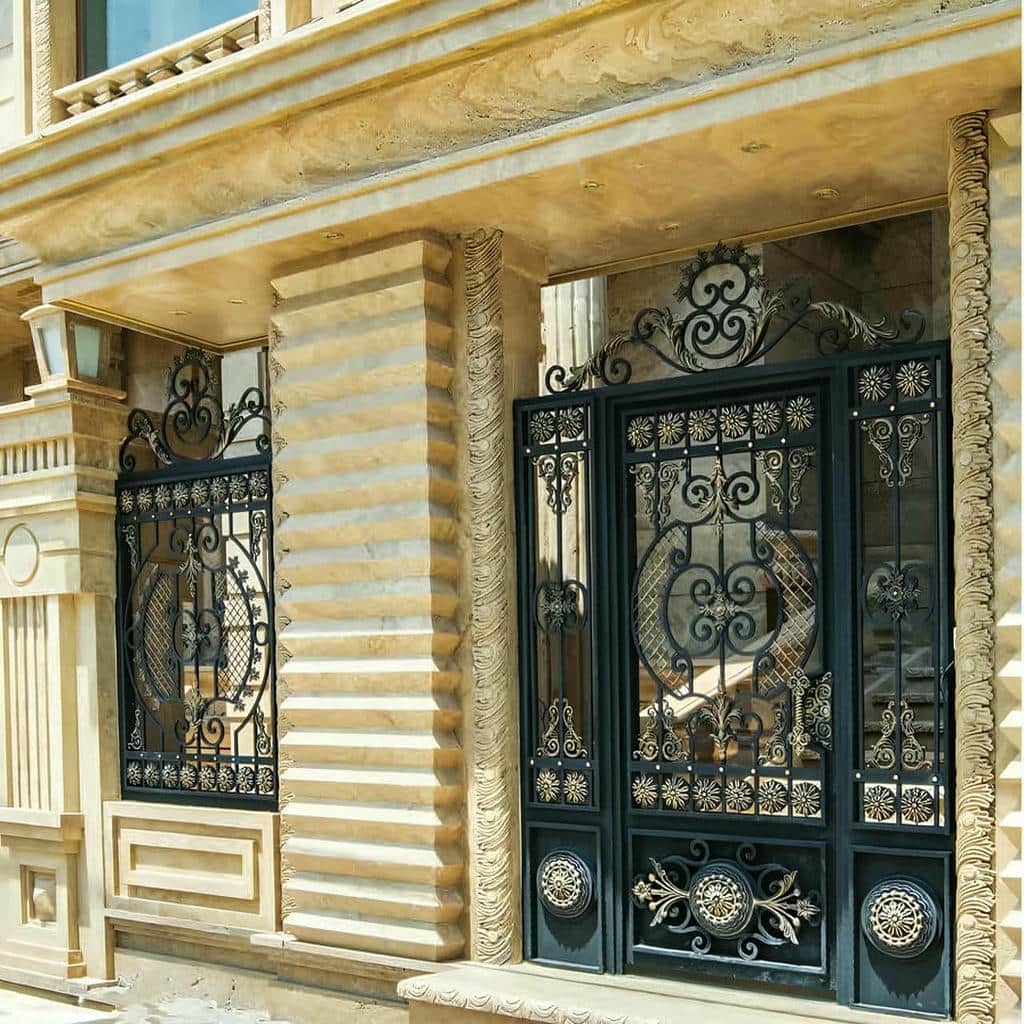 فروش درب حیاط فرفورژه ویلایی بازشو روان در شهریار
