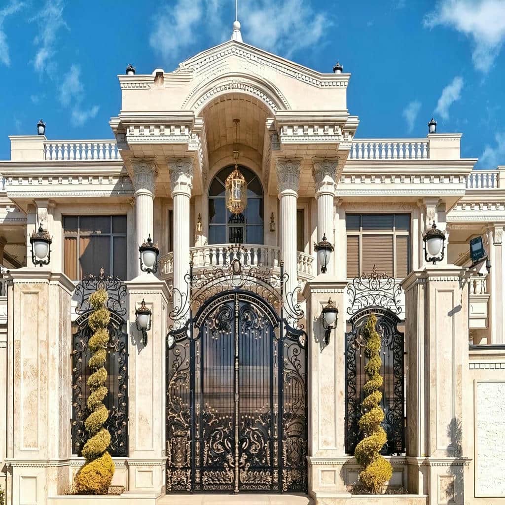 فروش درب حیاط فرفورژه ویلایی پوشش ضدزنگ در آبادان