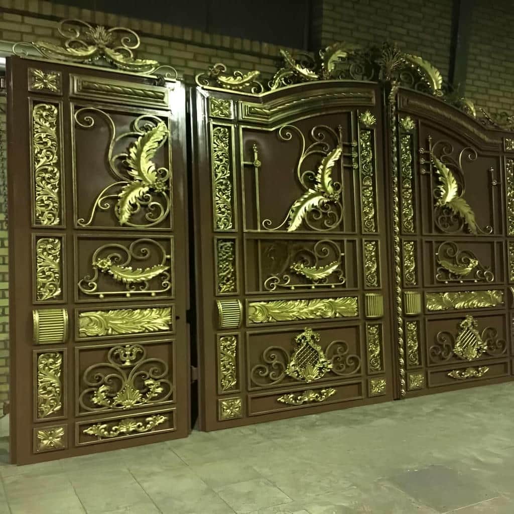 کارخانه درب حیاط فرفورژه ویلایی سنگین در زاهدان
