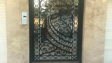 درب حیاط فرفورژه ویلایی در گرگان