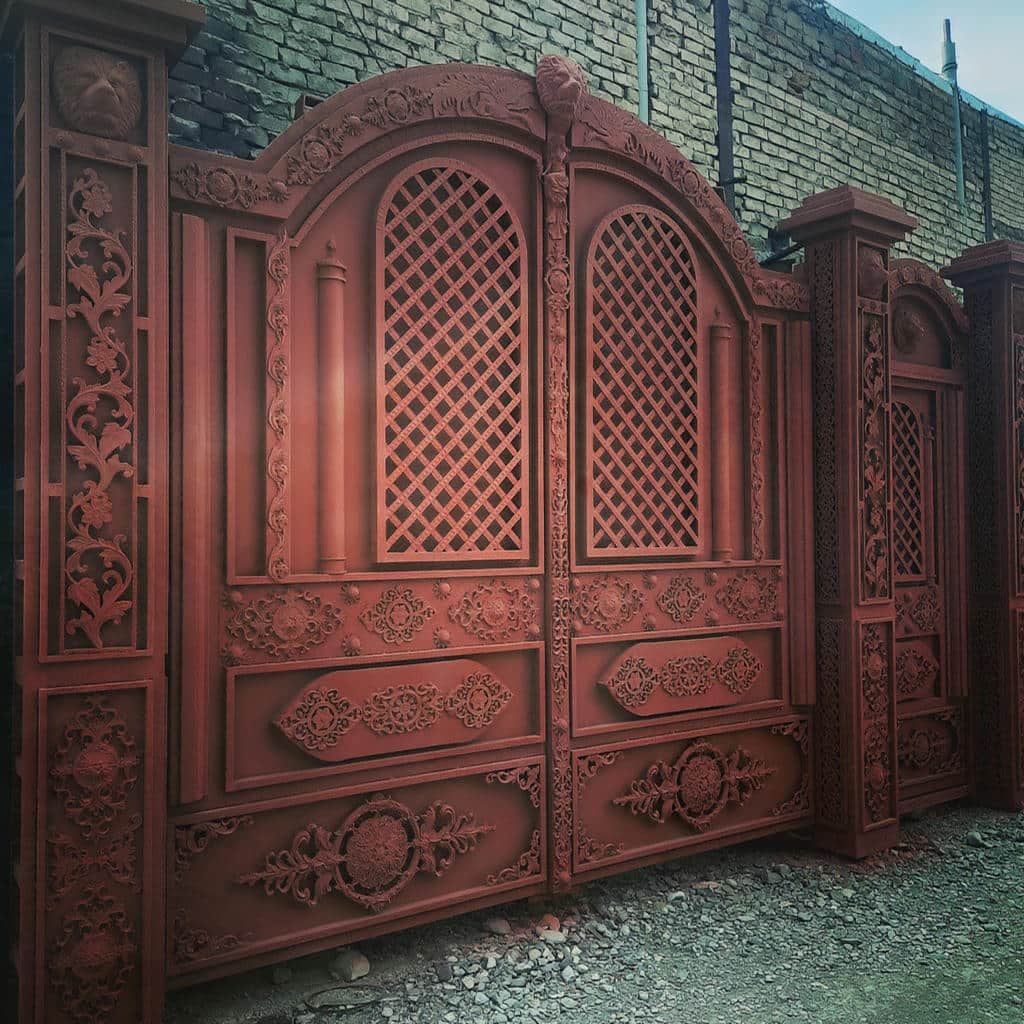 قیمت درب حیاط فرفورژه ویلایی مدرن در مهرشهر کرج