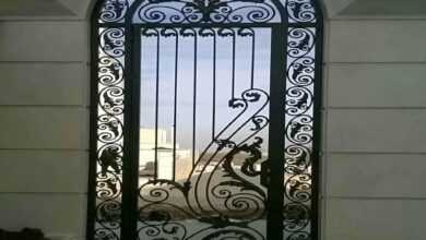 درب حیاط فرفورژه ویلایی در نوشهر