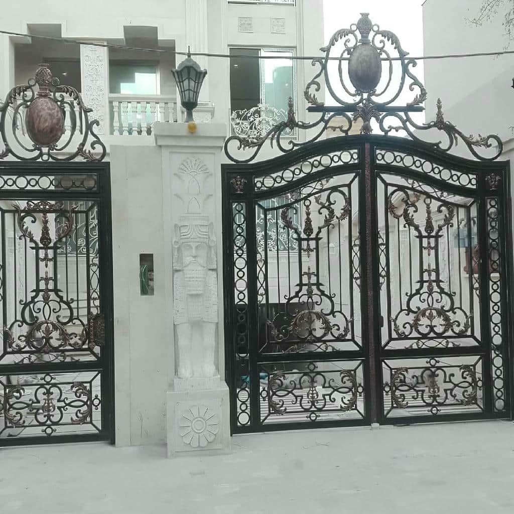 کارخانه درب حیاط فرفورژه ویلایی استاندارد در اشتهارد