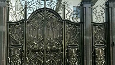 درب حیاط فرفورژه ویلایی در محمدشهر