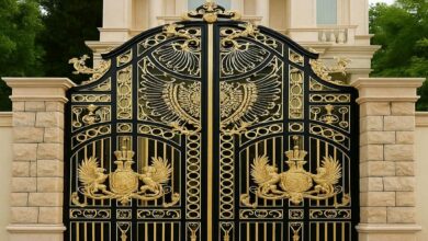 درب حیاط فرفورژه ویلایی در ملارد