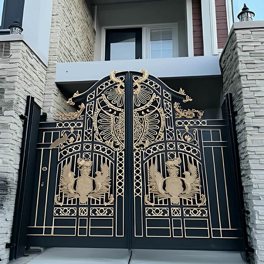 درب حیاط فرفورژه ویلایی در بندر چابهار