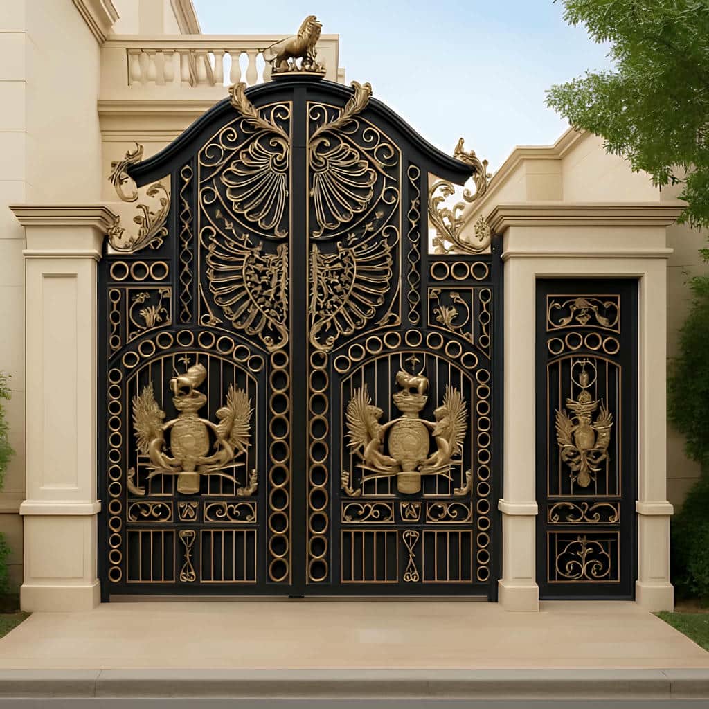 قیمت درب حیاط فرفورژه ویلایی مدرن در شهرکرد