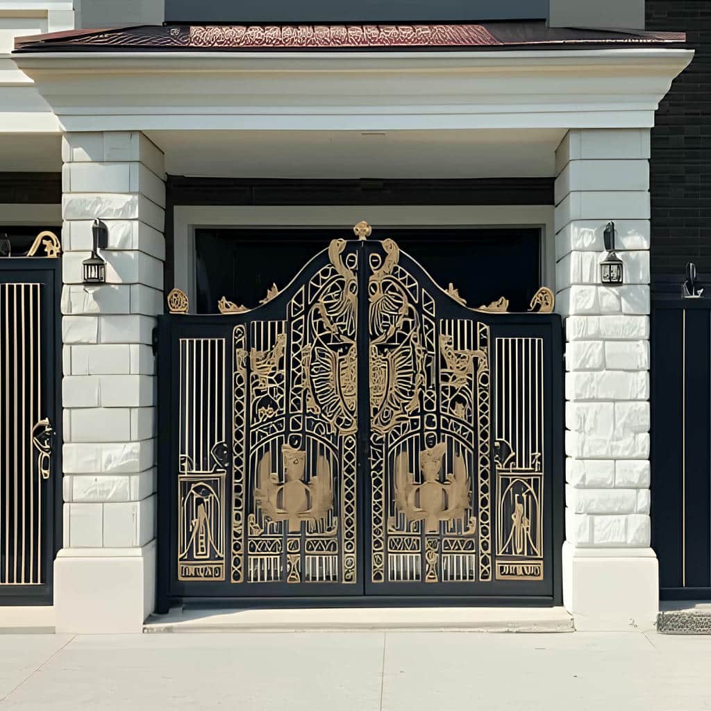 فروش درب حیاط فرفورژه ساده در استان مازندران