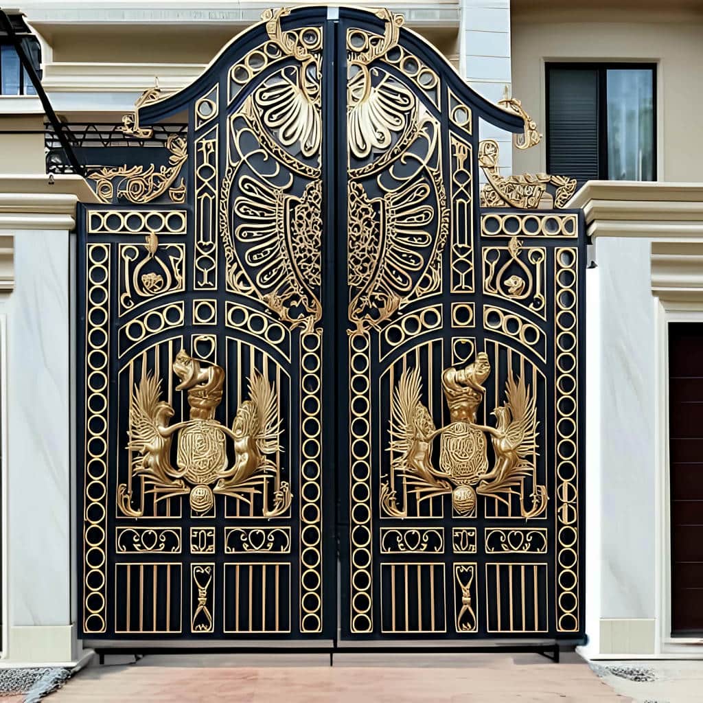 قیمت درب حیاط فرفورژه ویلایی مدرن در آمل