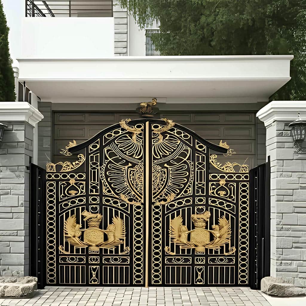 خرید درب حیاط فرفورژه ویلایی کلاسیک در طالقان