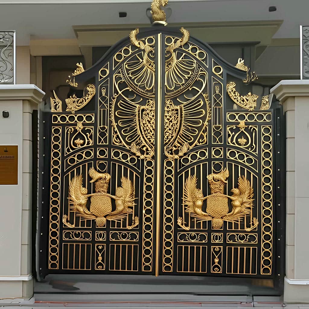 نصب درب حیاط فرفورژه کلاسیک در استان گلستان