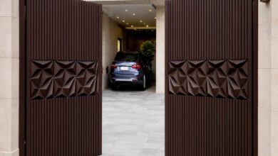 درب حیاط فرفورژه ویلایی در فیروزکوه