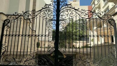 درب حیاط فرفورژه ویلایی در عظیمیه کرج