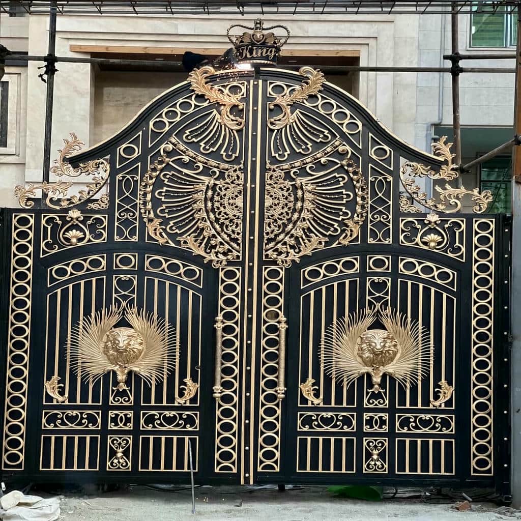 کارخانه درب حیاط فرفورژه ویلایی پارکینگ در اراک