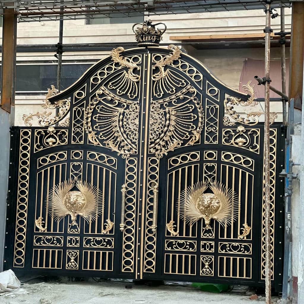 کارخانه درب حیاط فرفورژه ویلایی سنگین در قائمشهر
