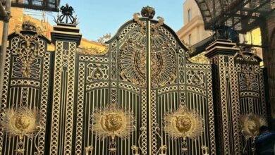 درب حیاط فرفورژه ویلایی در قم